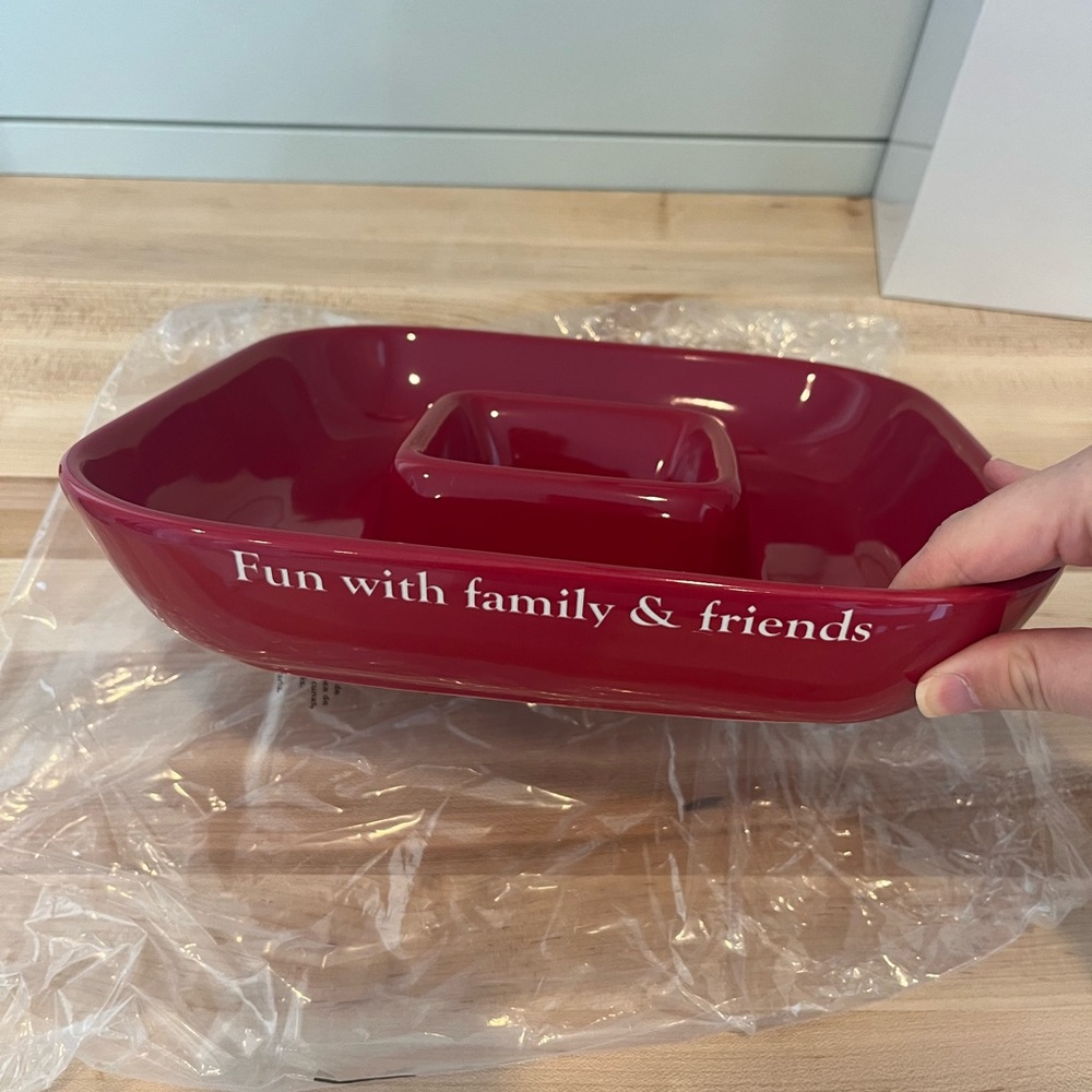 Red Square Serving Platter